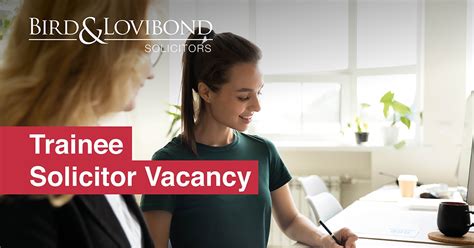 Trainee Solicitor Vacancy Bird Lovibond Solicitors