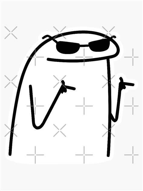 Flork Cool Pointing Fingers With Glasses Sticker For Sale By Bippity