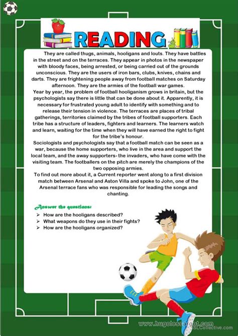 football violence reading for detai…: English ESL worksheets pdf & doc