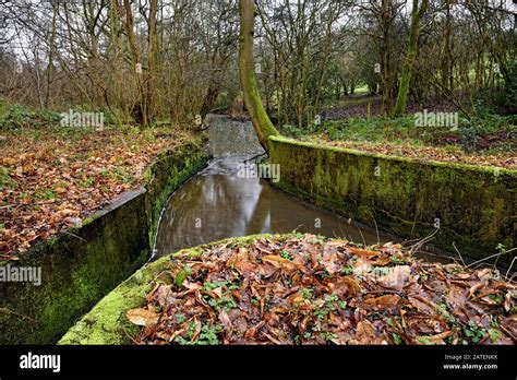 Man made, water outlet,Mapperley reservoir,Ilkeston,derbyshire,England ...