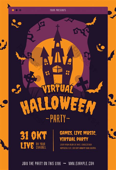 Halloween Party Flyer Template | PSD Free Download - Pikbest