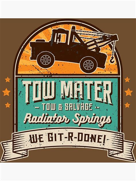 "Tow Mater - Tow & Salvage - Vintage" Poster for Sale by Essoterika ...