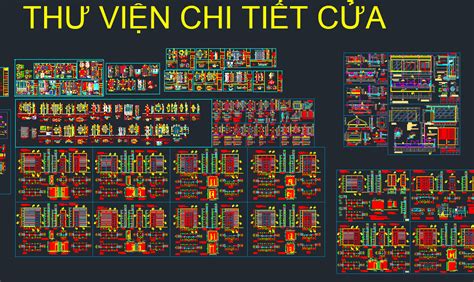 Thư viện chi tiết cửa trong AutoCad