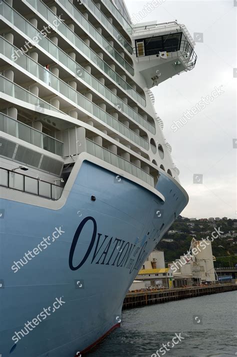 Ovation Seas Cruise Ship Arrives Wellington Editorial Stock Photo