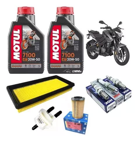 Kit Servicio Afinación Pulsar Ns200 Motul Sintetico Envío gratis