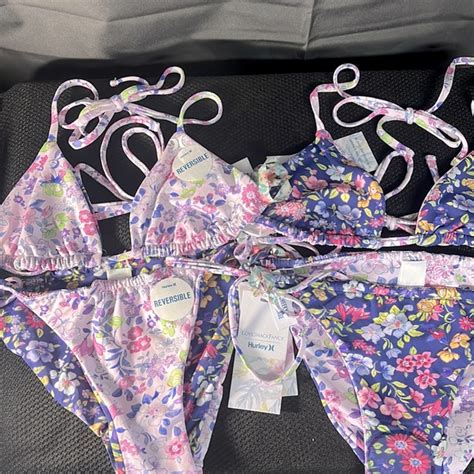 Hurley Swim Nwt Hurley X Love Shack Fancy Piece Reversible Bikini