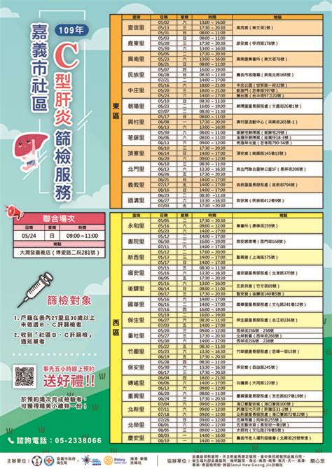 嘉義市社區c肝篩檢活動即日起開跑 快來檢驗 C型肝炎 大紀元