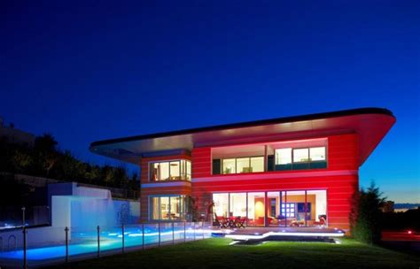 Modern Home Design with Colorful LED Lighting | HomeMydesign