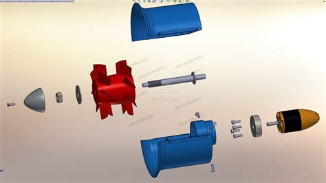 双段90mm函道风扇螺旋桨3d图纸设计模型 电机部件模型库 模型下载 Cg模型网