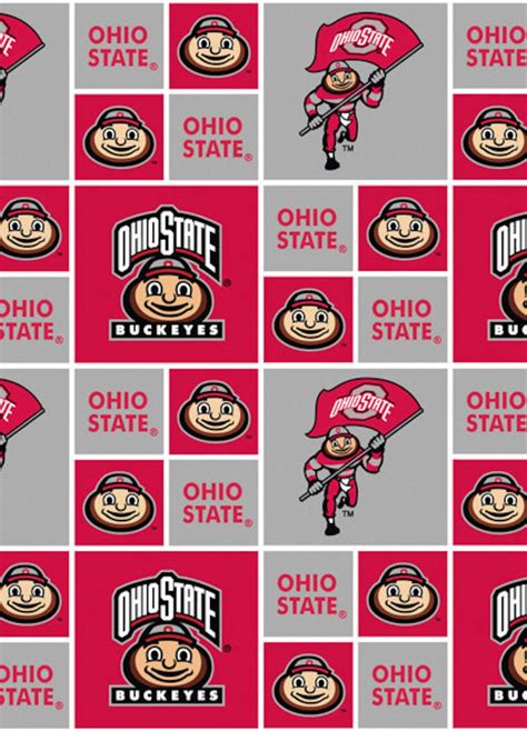 Ohio State University Cotton Fabric By Sykel Ohio State Buckeyes