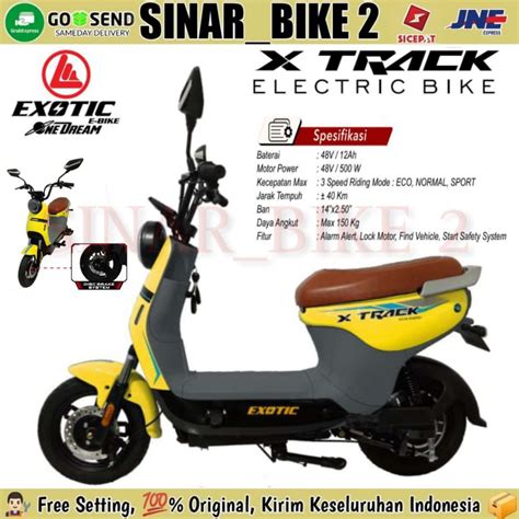 Jual Sepeda Listrik Exotic X Track 500 Watt Electric E Bike Shopee