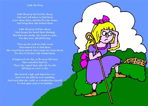 Little Bo Peep Nursery Rhyme Printable