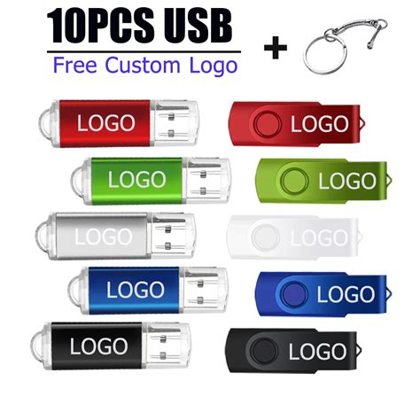 10 Stks Partij Pen Drive Gratis Logo 8Gb 4Gb 2Gb 1Gb Usb Flash Drive