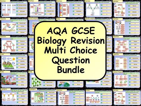 KS4 AQA GCSE Biology Science Multiple Choice Question Bundle