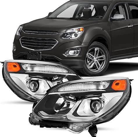 Tusdar Fits For 2016 2017 Chevy Equinox Halogen Projector [oe Style] Headlights