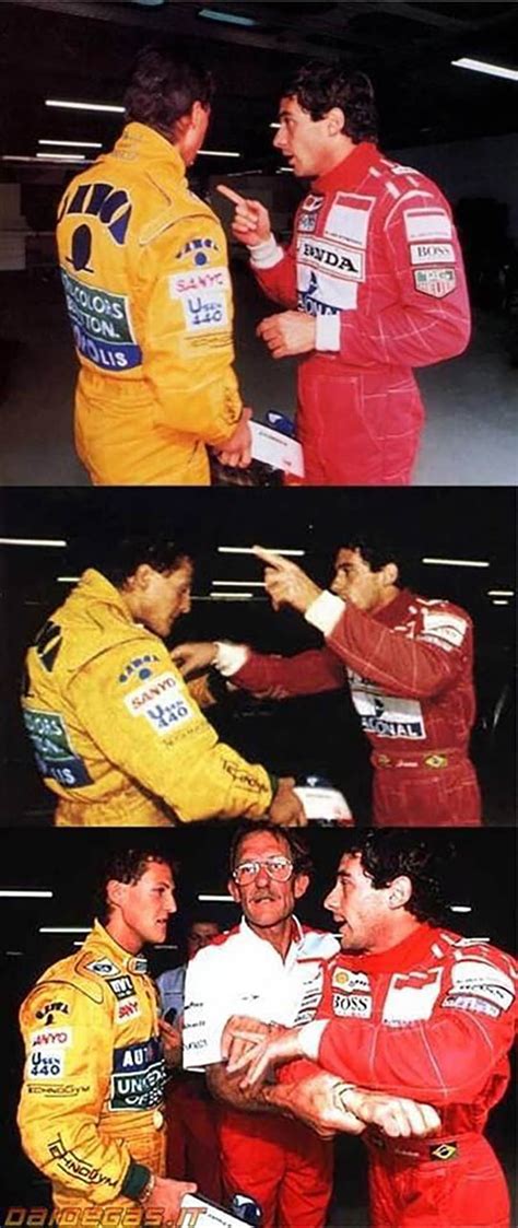 Conflict Between Ayrton Senna And Michael Schumacher Circa Gag