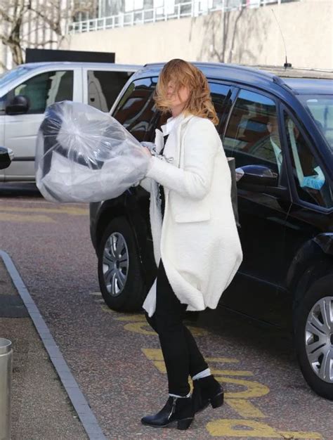 Kate Garraway Gets Blown About As She Leaves Itv Studios In A Gust Of