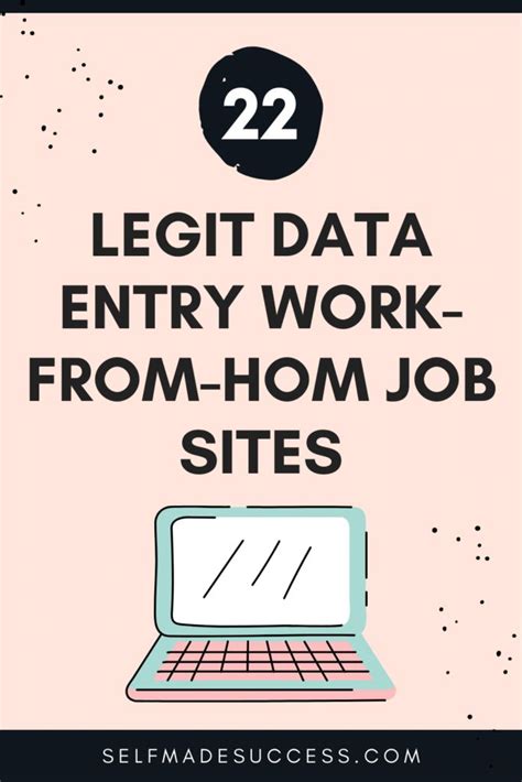 Legit Data Entry Work From Home Job Sites Self Made Success Data