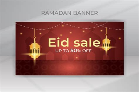 Happy Eid Mubarak Mega Venda Modelo De Postagem De Desconto De Banner