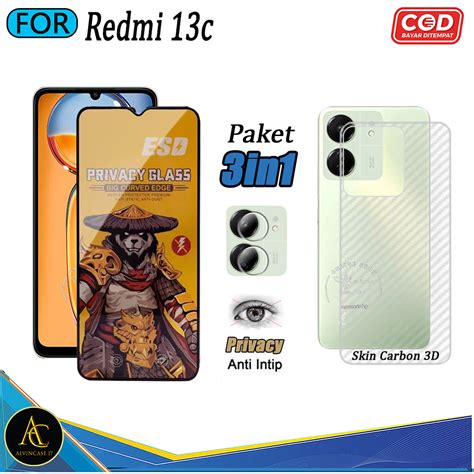 Jual Paket In Tempered Glass Esd Spy Redmi C Poco C Anti Gores