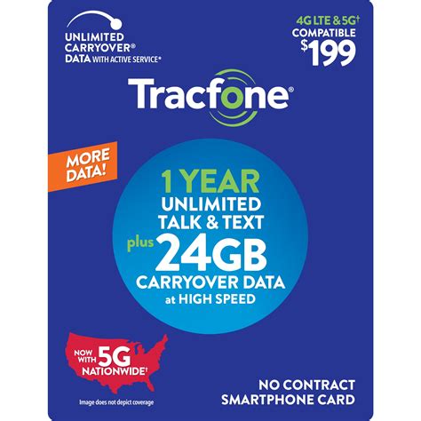 Tracfone 199 Smartphone Unlimited Talk And Text 1 Year Prepaid Plan