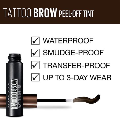 Maybelline New York Tattoo Brow Peel Off Eyebrow Gel Tint Semi Perman Beautymax Elite