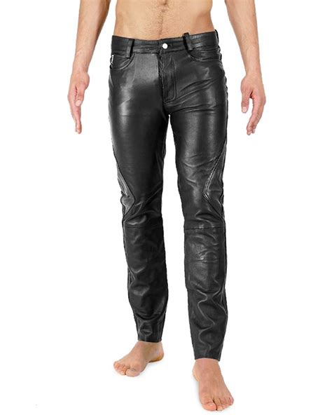 Buy New Boyfriend Leather Pants Men Tube Skinny Slim Fit Man Male