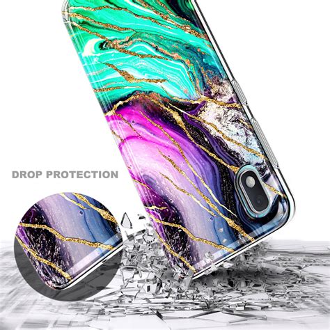 For Samsung Galaxy A10e A20 A50 Case Slim Marble Phone Cover Tempered Glass Ebay