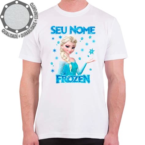 Camiseta Elsa Frozen Camisa Adulto E Infantil Evento Ah