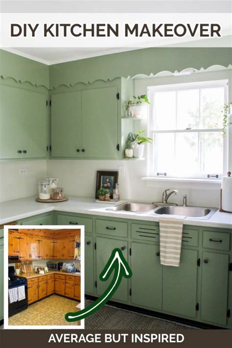 DIY 1950s Kitchen Remodel with Painted Cabinets - Average But Inspired ...