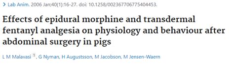 Swine Analgesia, Sedation and Anesthesia – Large Animal Surgery ...