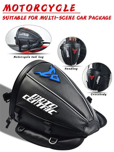 Motocentric Carbon Fiber Motorcycle Tail Bag Waterproof Motocross Seat