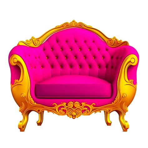 a pink vintage sofa on transparent background 22983471 PNG