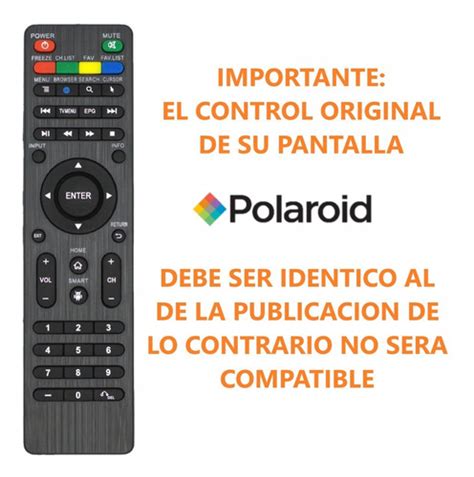 Control Para Polaroid Smart Tv Ptv3915led Pilas MercadoLibre