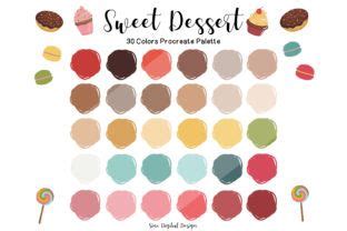 Sweet Dessert Color Palette Procreate Graphic By SineDigitalDesigns