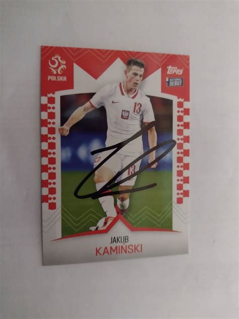 Karta Topps Autograf Polska Jakub Kami Ski Pzpn Allegro Pl