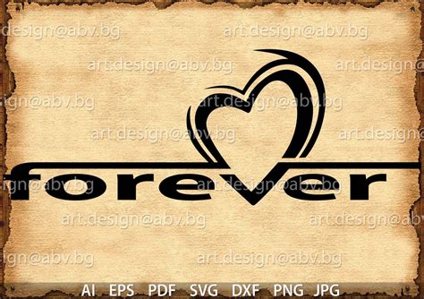 Vector HEART, Love Forever, AI, Eps, Svg, Dxf, Pdf, Png, Jpg Download ...