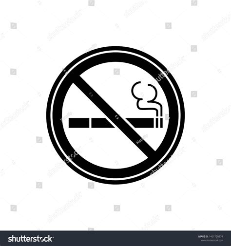 No Smoking Sign Symbol Icon Vector Stock Vector Royalty Free