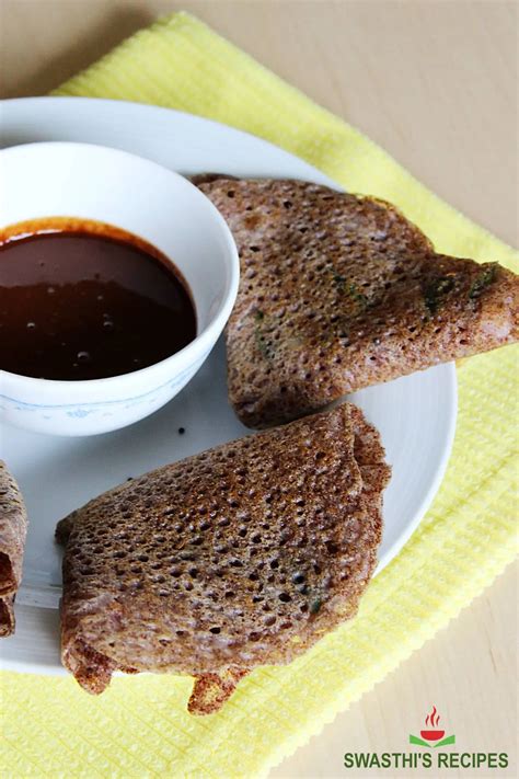 Ragi Dosa Recipe Finger Millet Dosa Swasthis Recipes