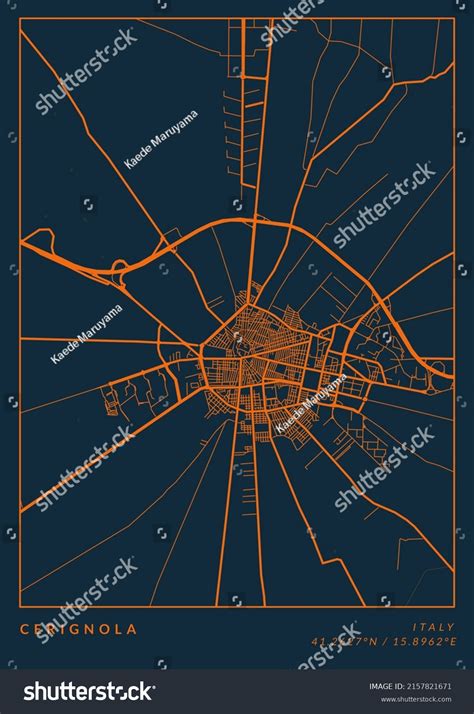 Map Cerignola Italy City Map Cerignola Stock Illustration 2157821671 ...