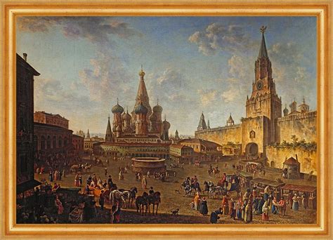 Kunstdruck Red Square in Moscow Jakowlewitsch Alexejew Russland Türme B ...