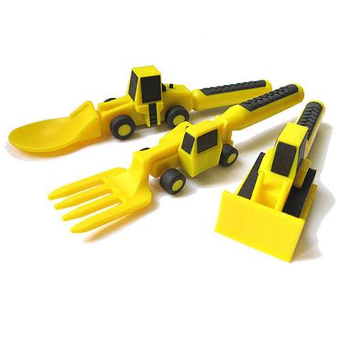 Constructive Eating Construction 3 Piece Cutlery Package Sleepytot