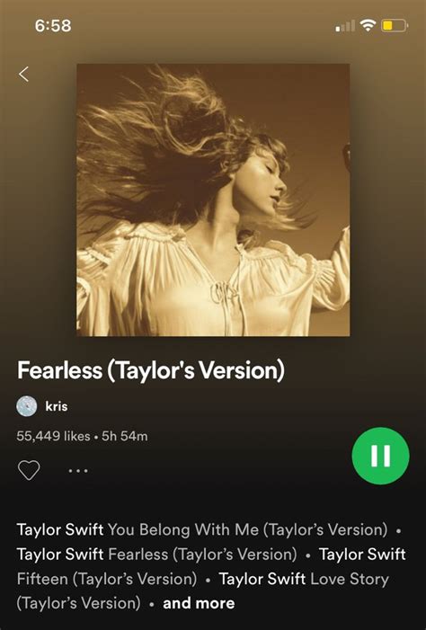 Taylorswift Fearless Music Spotify