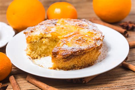 Bolo De Laranja Cremoso Calda De Laranja A Sobremesa Perfeita