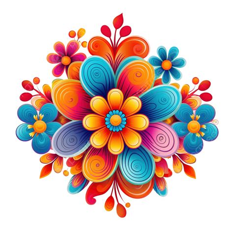 Groovy Retro Element Flower Power Emoticon Emotion Face Emoji Png