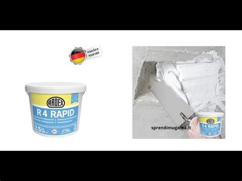 ARDEX R4 RAPID Remontinis glaistas sienoms prieš dažymą I sprendimugama