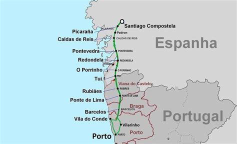 Caminho Portugues Santiago Compostela Roteiro1