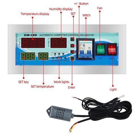 Xm D Full Automatic Digital Egg Incubator Controller With Sensors In