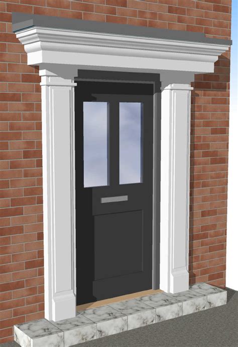 Wide Door Surrounds Fluted Or Plain Grp Columns And Soffit