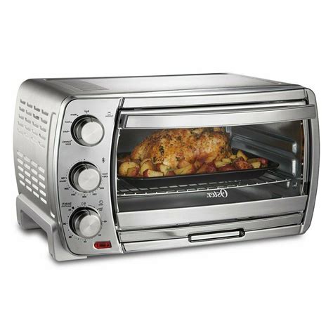 Oster Large Convection Toaster Oven, Brushed Chrome